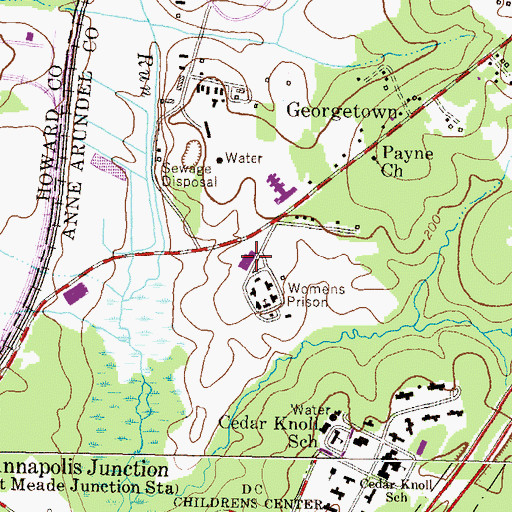 Topographic Map of Maryland Correctional Institution for Women, MD
