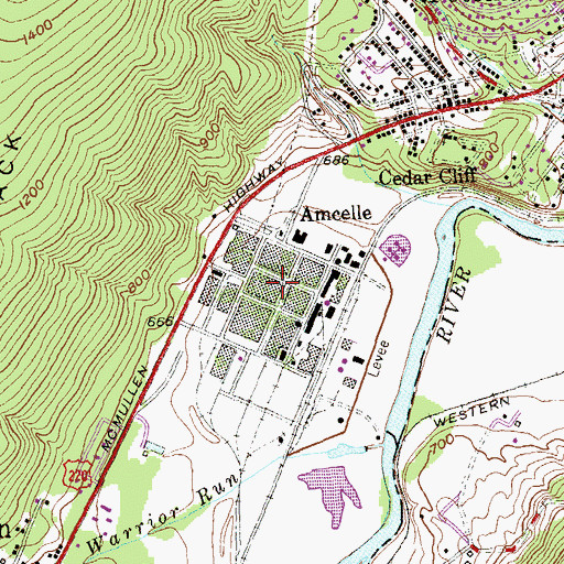 Topographic Map of Western Correctional Institution, MD