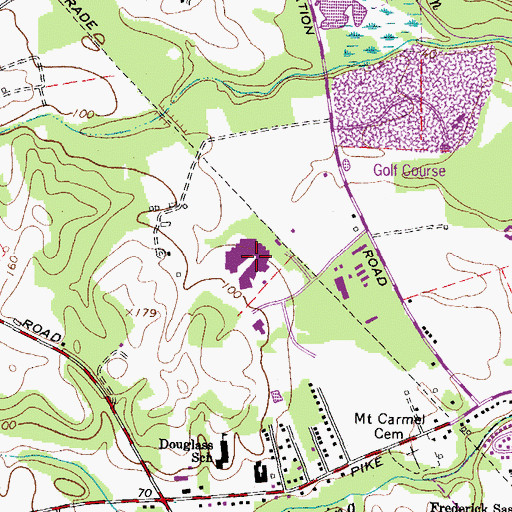 Topographic Map of Prince Georges's County Correctional Center, MD