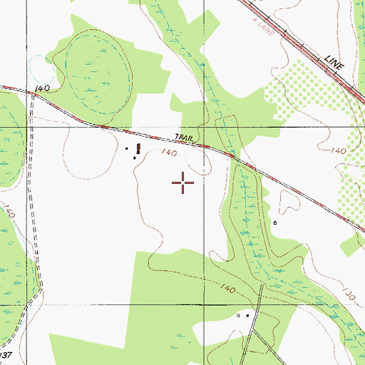 Topographic Map of Allendale Correctional Institution, SC