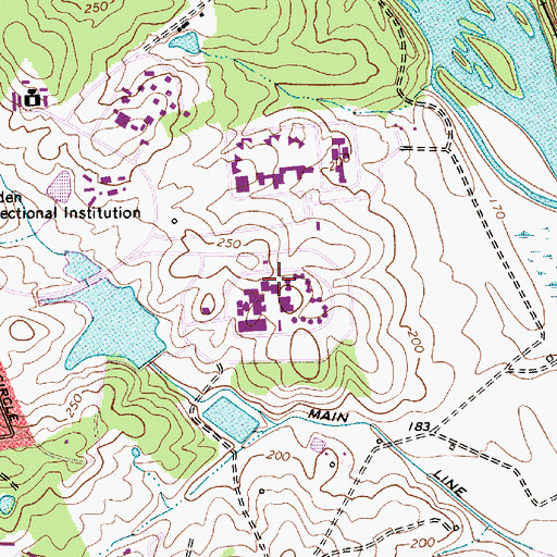 Topographic Map of Kirkland Correctional Institution, SC