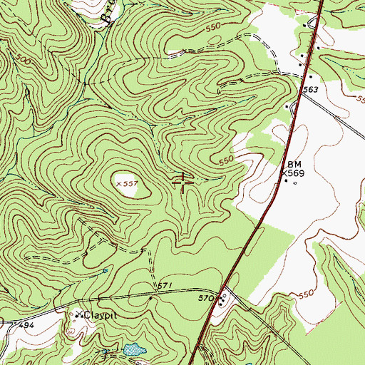 Topographic Map of Kershaw Correctional Institution, SC