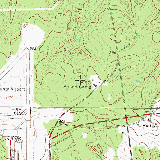Topographic Map of Leath Correctional Institution, SC