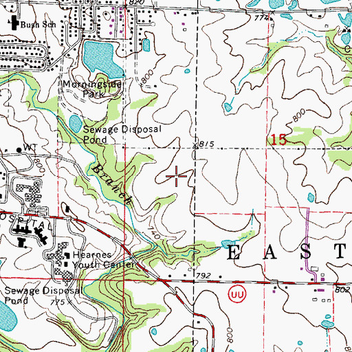 Topographic Map of Fulton Reception and Diagnostic Center, MO