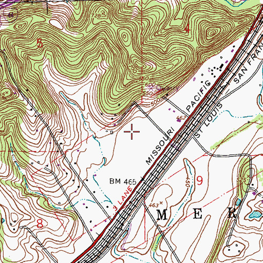 Topographic Map of Missouri Eastern Correctional Center, MO