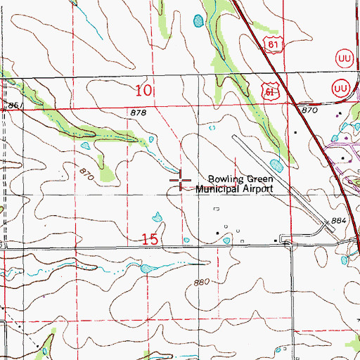 Topographic Map of Northeast Correctional Center, MO