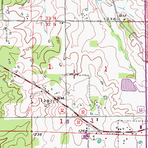 Topographic Map of South Central Correctional Center, MO