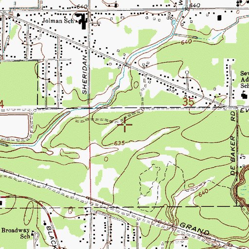 Topographic Map of West Shoreline Correctional Facility, MI