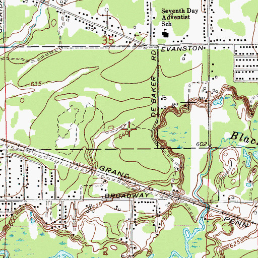 Topographic Map of Muskegon Correctional Facility, MI