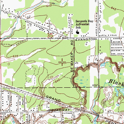 Topographic Map of Earnest C Brooks Correctional Facility, MI
