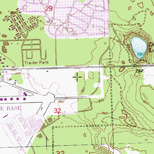 Topographic Map of Chippewa Correctional Facility, MI