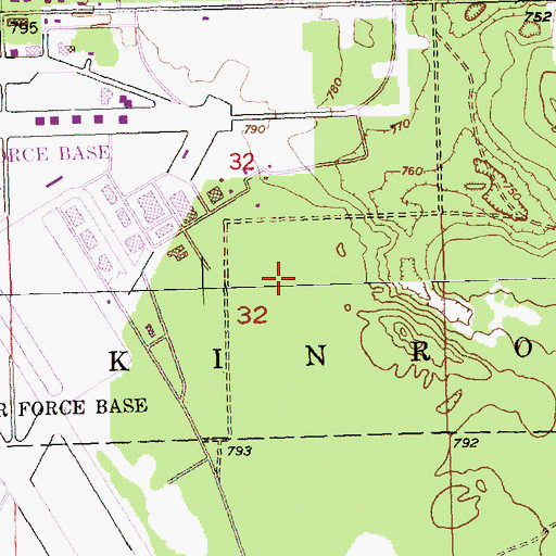 Topographic Map of Kincross Correctional Facility, MI
