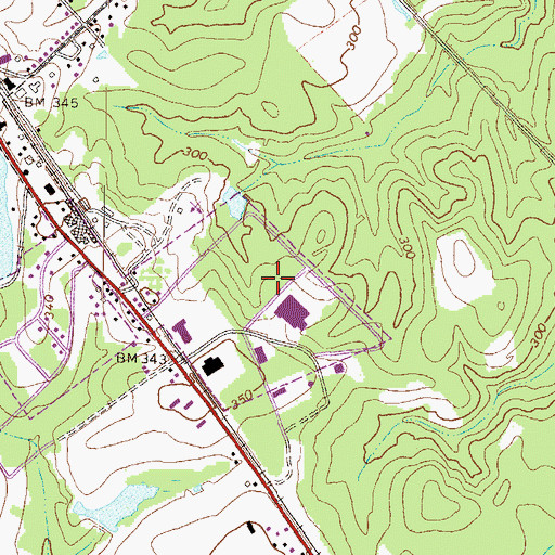 Topographic Map of Eastman Regional Youth Detention Center, GA