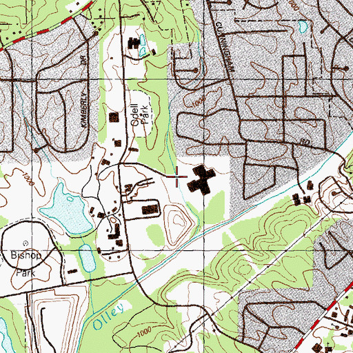 Topographic Map of Cobb County Adult Detention Center, GA