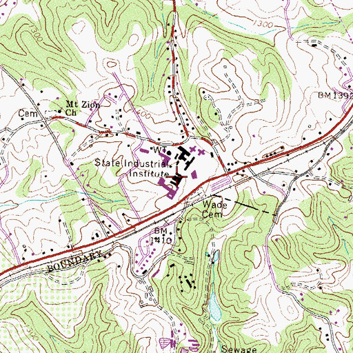Topographic Map of Arrendale State Prison, GA