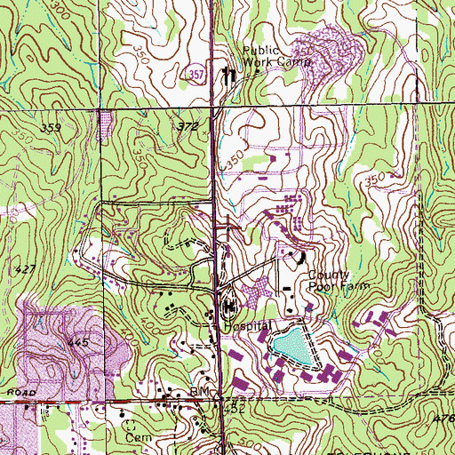 Topographic Map of Columbus Transitional Center, GA