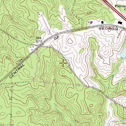 Topographic Map of Al Burruss Correctional Training Center, GA