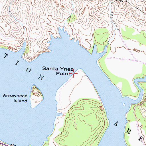 Topographic Map of Santa Ynez Point, CA