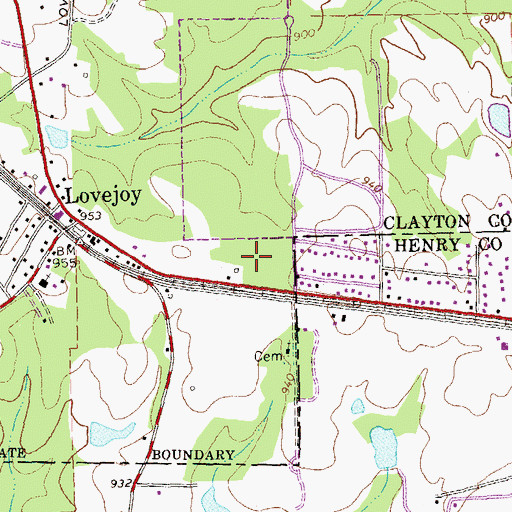 Topographic Map of Martha K Glaze Regional Youth Detention Center, GA