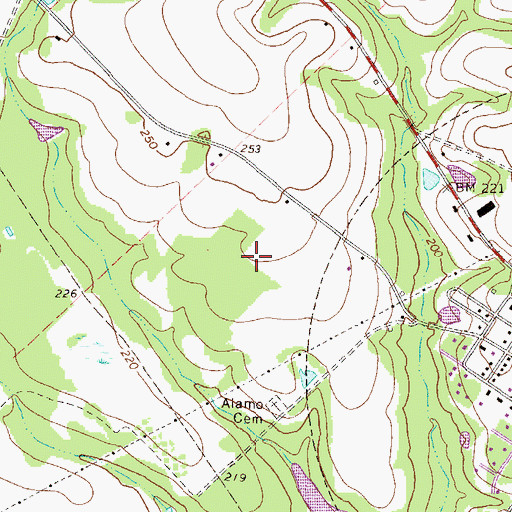 Topographic Map of Wheeler Correctional Facility, GA