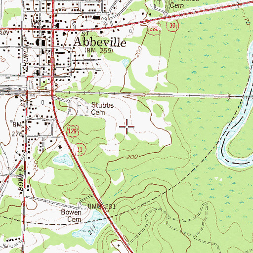 Topographic Map of Wilcox State Prison, GA