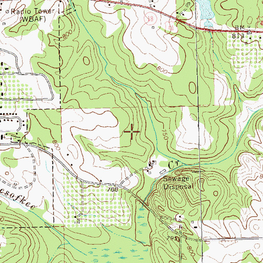 Topographic Map of Lamar Pre-Release Center, GA