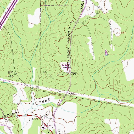 Topographic Map of LaGrange Transitional Center, GA