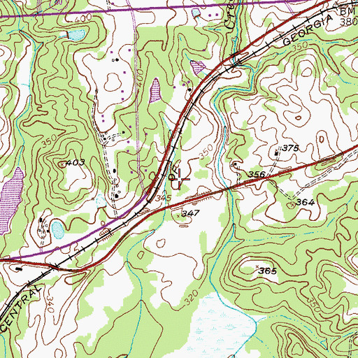 Topographic Map of Aaron Cohn Regional Youth Detention Center, GA