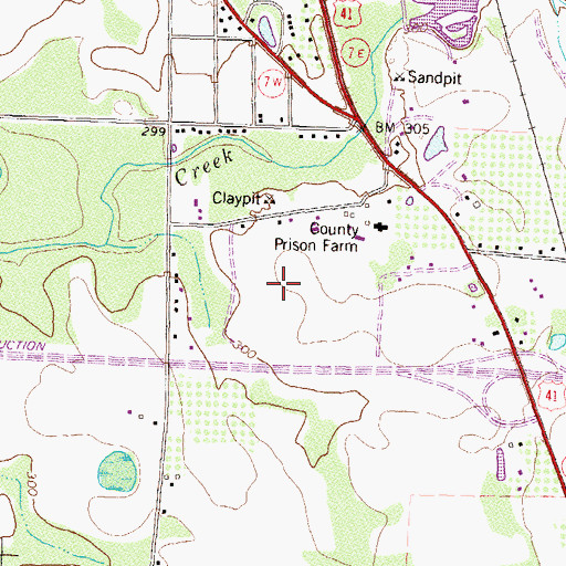 Topographic Map of Crisp County Regional Youth Detention Center, GA