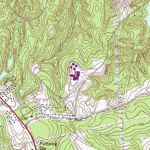 Topographic Map of Baldwin State Prison, GA