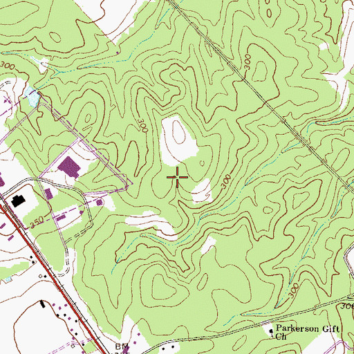 Topographic Map of Eastman Youth Development Campus, GA
