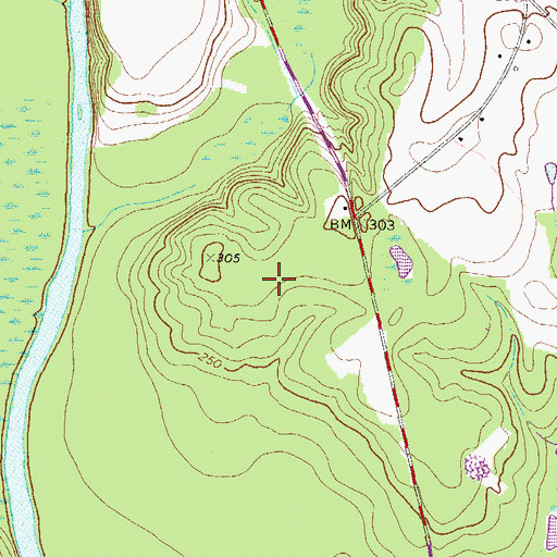 Topographic Map of Pulaski State Prison, GA