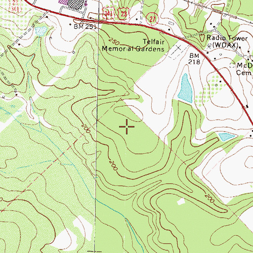 Topographic Map of McRae Correctional Institution, GA