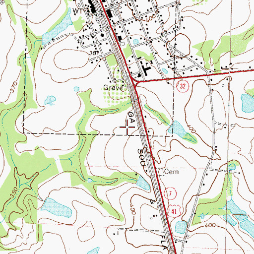 Topographic Map of Turner Pre-Release Center, GA
