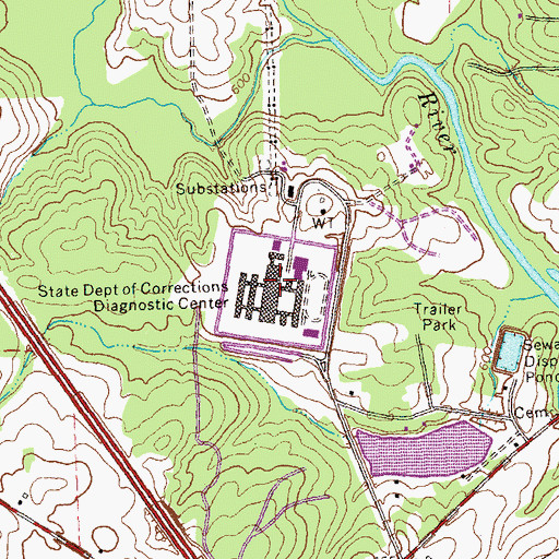 Topographic Map of Georgia Diagnostic and Classification Prison, GA