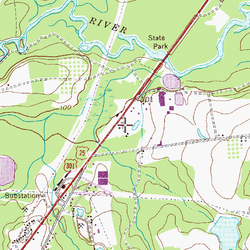 Topographic Map of Womens Probation Detention Center, GA