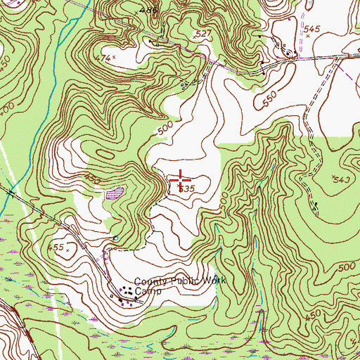 Topographic Map of Stewart County Correctional Institution, GA