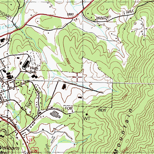 Topographic Map of Carlton H Colwell Probation Detention Center, GA