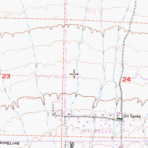 Topographic Map of Santiago Creek, CA