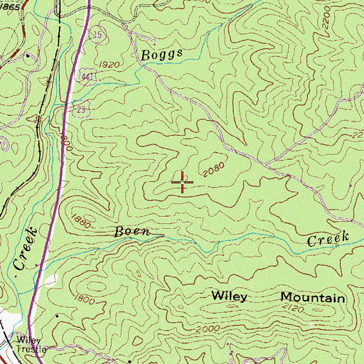 Topographic Map of Rabun County Detention Center, GA