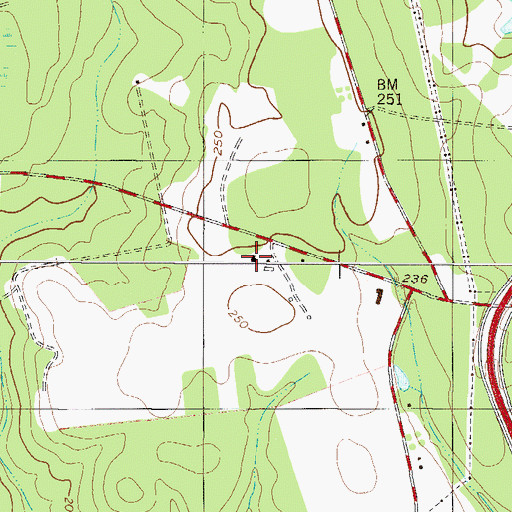 Topographic Map of Screven County Correctional Institution, GA