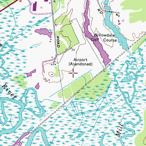 Topographic Map of North East Mobile Ambulance Service, ME