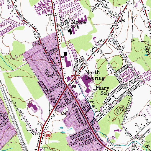Topographic Map of Portland Fire Department Northgate, ME