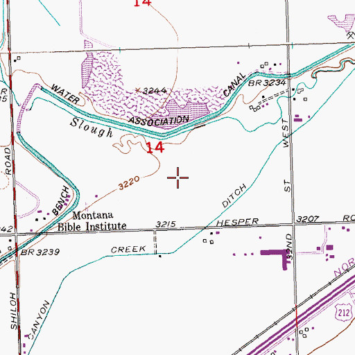 Topographic Map of Advanced Care Hospital of Montana, MT