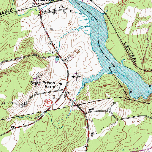 Topographic Map of Bolduc Correctional Facility, ME