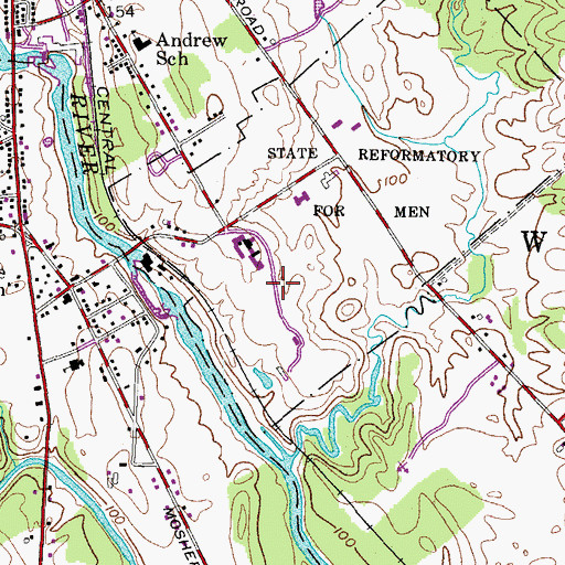 Topographic Map of Maine Correctional Center, ME