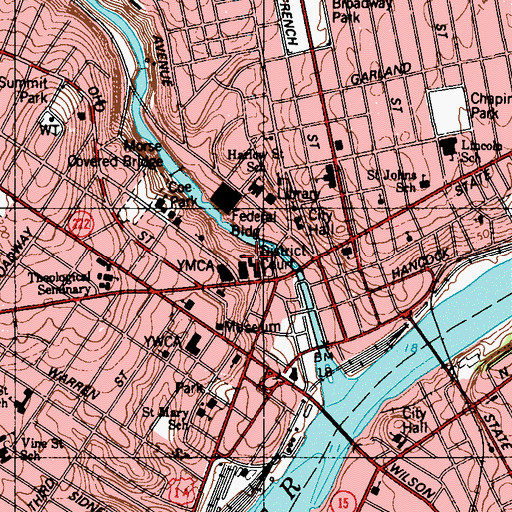 Topographic Map of Penobscot County Jail, ME