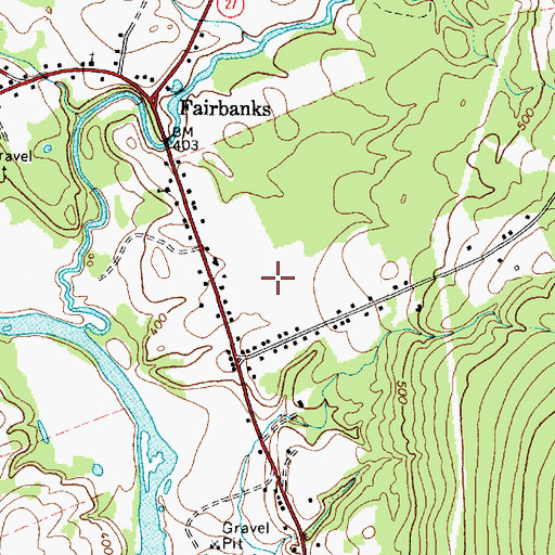 Topographic Map of Franklin County Jail, ME