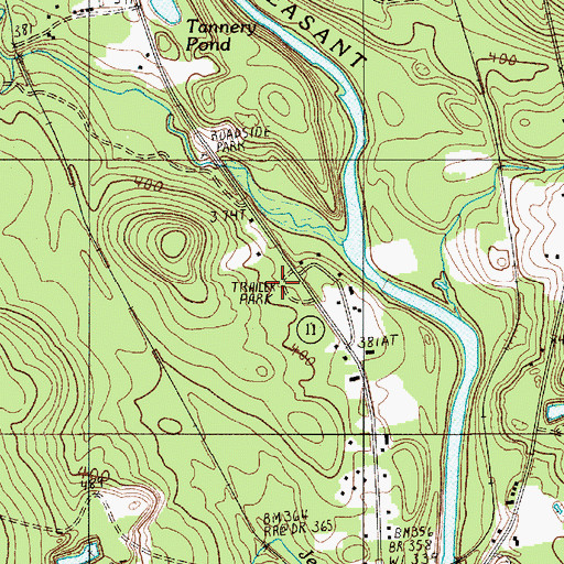 Topographic Map of Brownville Police Department, ME