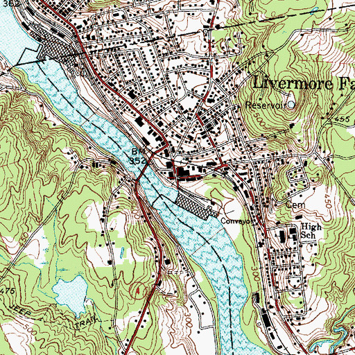 Topographic Map of Livermore Falls Police Department, ME